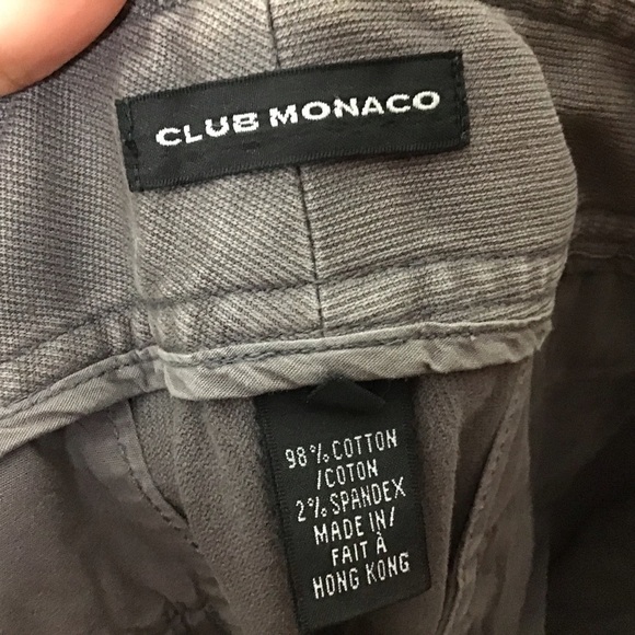 Club Monaco Gray Cotton Blend Pants - Picture 4 of 6